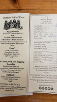 Michie Tavern Ca. 1784 menu