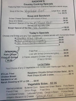 Radicke's Bluebonnet Grill menu