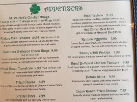 Donovan's Irish Pub menu