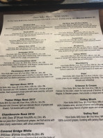 Owen Valley Winery menu