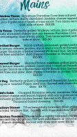Paradise Cove Grill (south End Tiki) menu