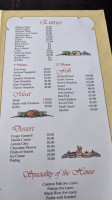 Casa García menu