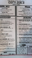 Coco Joe's And Grill menu