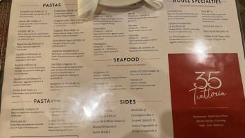 Trattoria 35 menu