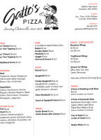 Gatto's Pizza menu