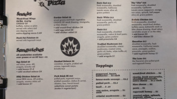 Firestarter Pizza menu
