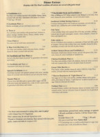 The Shed Restaurant menu