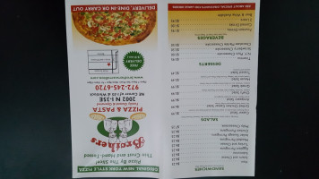 Brother's Pizza menu