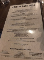 College Park Grill menu
