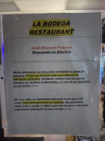 La Bodega Peruvian Restaurant menu