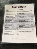 John Christ Winery menu