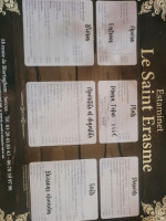 Le Saint Erasme menu