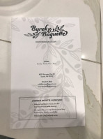 Byrek Baguette menu