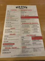 Red Stick Social menu