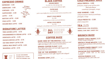 Stitch Cafe West Village menu