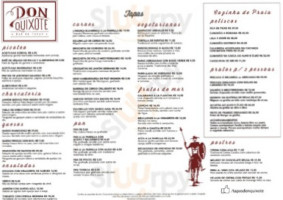 Don Quixote Bar de Tapas menu
