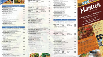 Montien Thai menu
