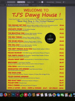 T.j. 's Dawg House menu