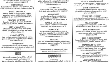 State 48 Lager House menu