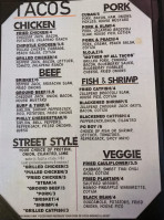 Downtown Cantina menu