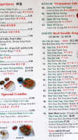 Truong Thanh Vietnamese Restaurant Ltd menu