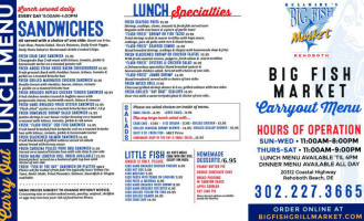 Big Fish Seafood Market menu