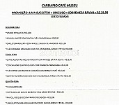 Café Museu menu
