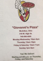 Giovanni's Pizza Of Mcarthur food