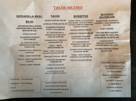 Tacos Mexiko menu