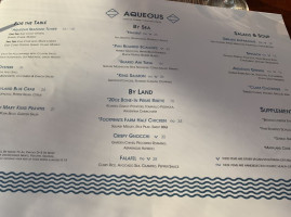 Aqueous menu