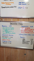 Woody Mountain Campground And Bed Breakfast menu