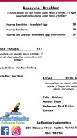 La Esquina Guatemalteca menu