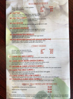 Amy's Thai Food menu