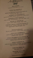 Albertino's Italian menu