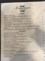 Albertino's Italian menu