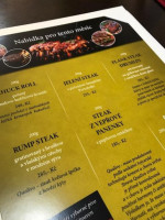 Restaurace Panský Dvůr menu