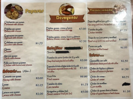 San Salvador Cafe menu
