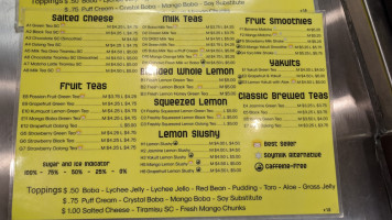 Happy Lemon menu