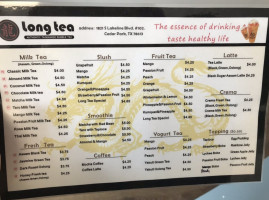 Long Tea Austin menu