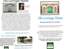 The Carriage House At Houmas House menu