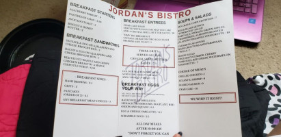 Jordan's Bistro menu