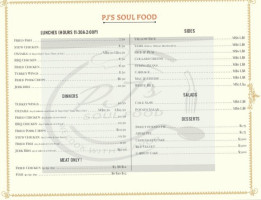 Pj's Soul Food inside