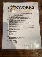 Iron Works Grille Pub menu