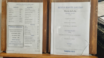 Louzao menu