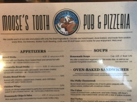 Moose's Tooth Pub Pizzeria menu