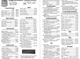 Blackwater Junction Resturant menu