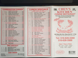 Chen’s Kitchen menu