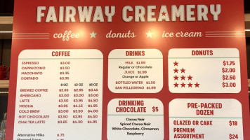 Fairway Creamery menu