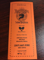 Dragonfire menu