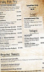 Backwater Bar Grill menu
